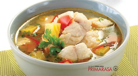 Menu ini gampang dibuat sendiri. Sup Ikan Kakap Asam Segar | Resep masakan asia