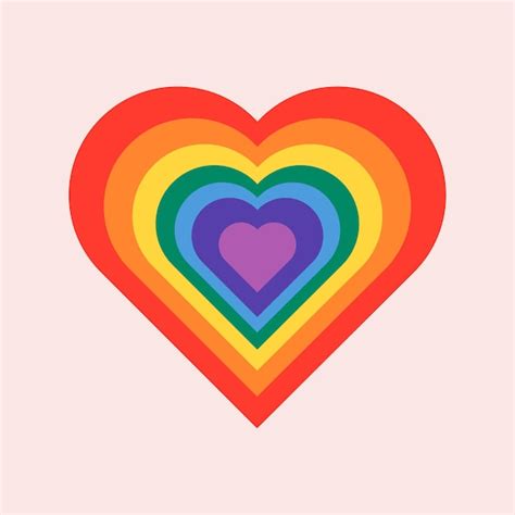 Free Vector Rainbow Heart Vector For Lgbtq Pride Month Concept