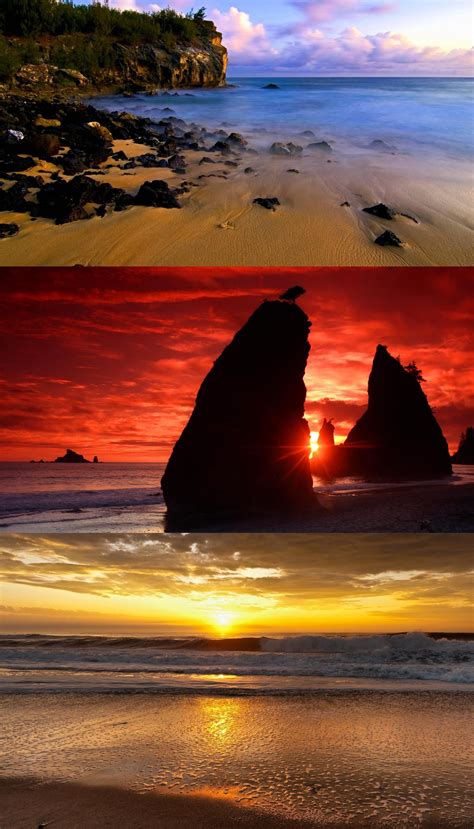 Red Sunset Over Beach Towers Sunset Amazing Sunsets