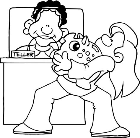 Banking Activity Coloring Page