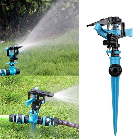 Adjustable Sprinklers 360 Degree Automatic Rotate Double Inlet Water