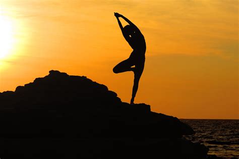 Yoga Silhouette Sunrise Meditation Free Stock Photo Public Domain