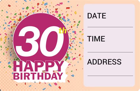 Free Printable 30th Birthday Invitations Printable Templates