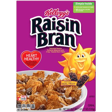 Kelloggs Raisin Bran Cereal 187 Oz Box