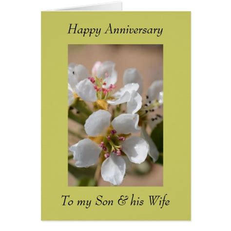 Anniversary Greeting Card For Son And His Wife Zazzle