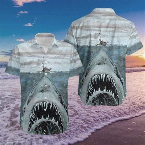 Ocean Shark Jaws Hawaiian Aloha Shirts 1210l Fashionspicex Shop