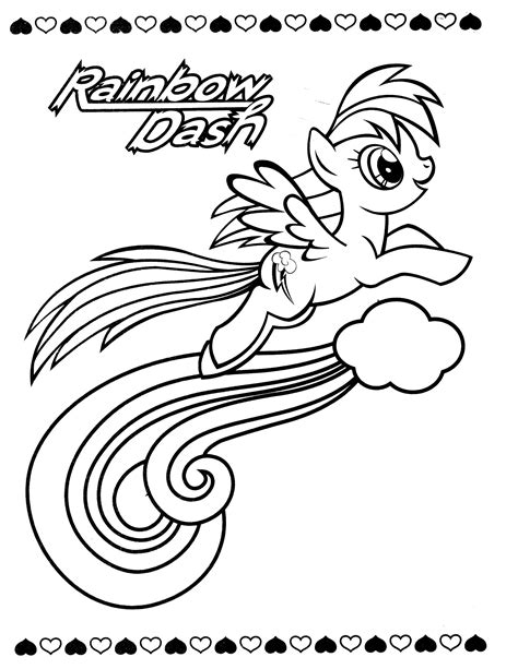 These are unique and original coloring pages that i have created based on the toys. Rainbow dash pattern | Horse coloring pages, My little ...