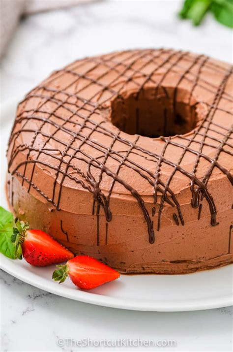 Chocolate Chiffon Cake With Frosting The Shortcut Kitchen