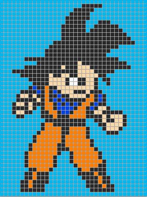 Want to discover art related to pixelart? Goku - Dragon Ball perler bead pattern | sew anime ...