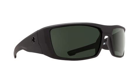 Spy Optic Dirk Polarized Wrap Sunglasses Soft Matte Blackhappy Gray