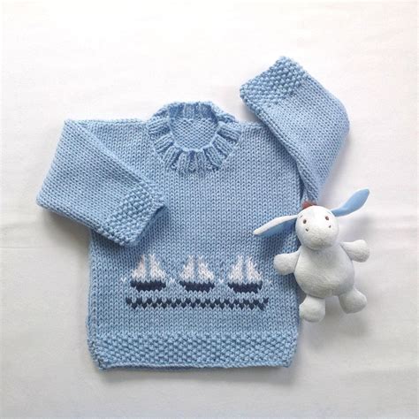 Baby Boy Sweater 6 To 12 Months Infant Blue Knit Sweater