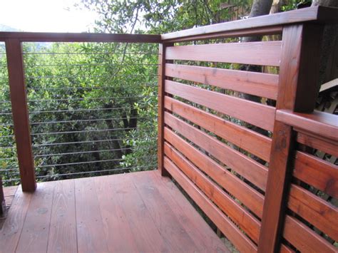 Cable Rail Wood Post And Rail Contemporary Patio Portland By