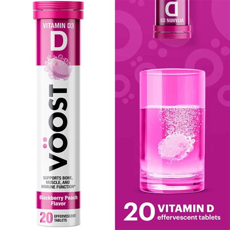 VOOST Vitamin D Vitamin Supplement, Effervescent Vitamin Drink Tablet