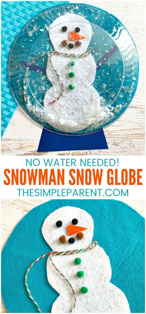 Snowman Snow Globe Craft This Easy Diy Craft For Kids Is