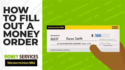 The western union website lets money orders allow you to make purchases from sellers that don't accept checks, and allows you to keep information like bank account numbers secret. How to fill out a money order with Money Services - YouTube