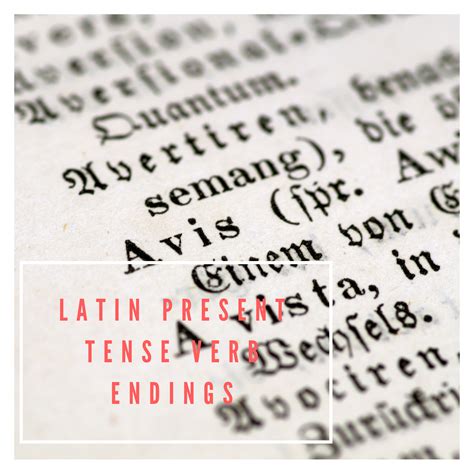 Latin Present Tense Verb Endings Chant — Tiaras And Tantrums