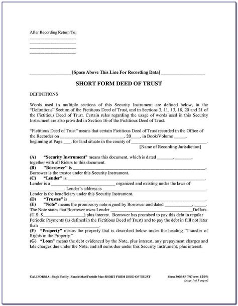 Trust Deed Document South Africa
