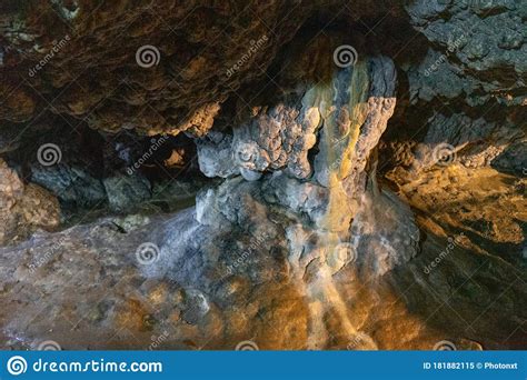 Inside Dambovicioara Cave Piatra Craiului Mountains Piatra Craiului