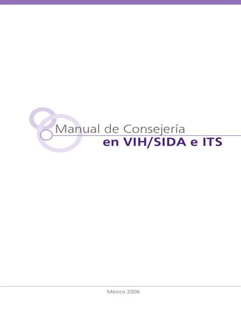 Manual De Consejería En Vihsida E Its