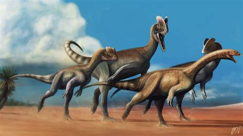 Dilophosaurus Hunting Sarahsaurus By Paleo Lee On Deviantart In 2021