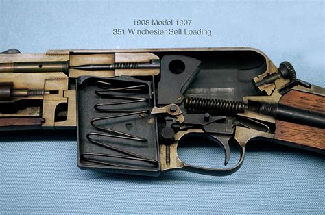 Firearms Cut Away View 1908 Model 1907 351 Win Self Loading Photograph