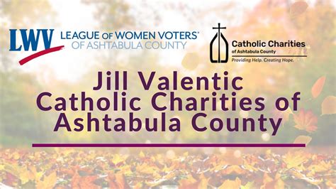 lwvac welcomes jill valentic catholic charities of ashtabula county youtube