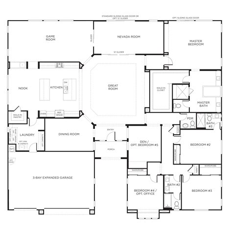 Four Bedroom House Plans One Story
