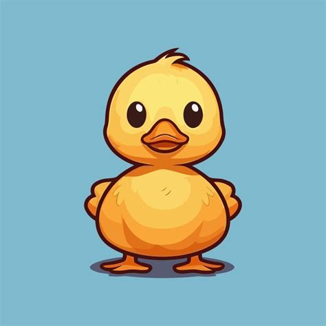 Premium Vector Yellow Duck Vector Cartoon Character