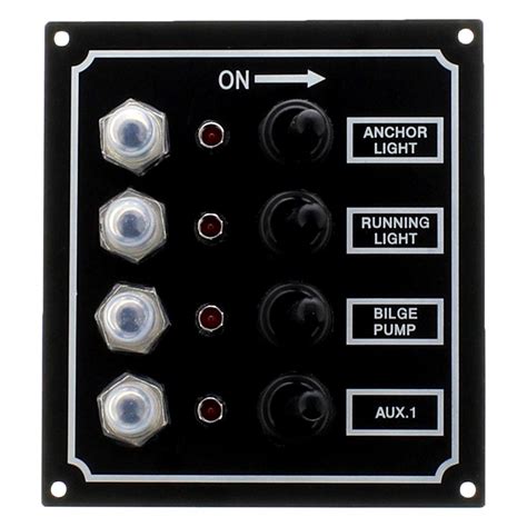 Seasense 50031284 4 Gang 12 V Dc 40 A Toggle Switch Panel With