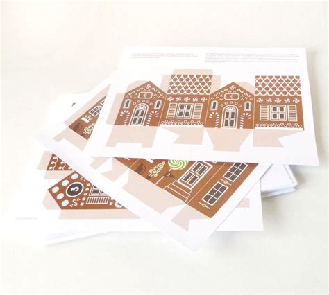 Printable Advent Calendar Gingerbread Houses Diy Paper Christmas
