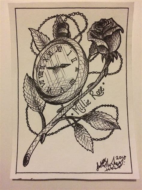 Stopwatch Rose Tattoodle By Nikkisixxisalegend On Deviantart