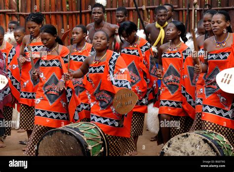 Mantenga Swazi Cultural Village Swaziland Africa Stock Photo