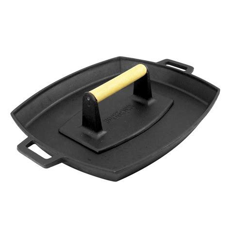 Cast Iron Bacon Press And Shallow Pan