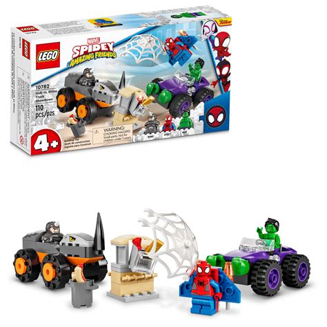 Buy Lego Marvel Spidey And His Amazing Friends Hulk Vs Rhino Truck
