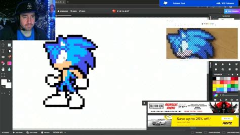 Sega Pixel Art At X32 Speed Sonic Youtube