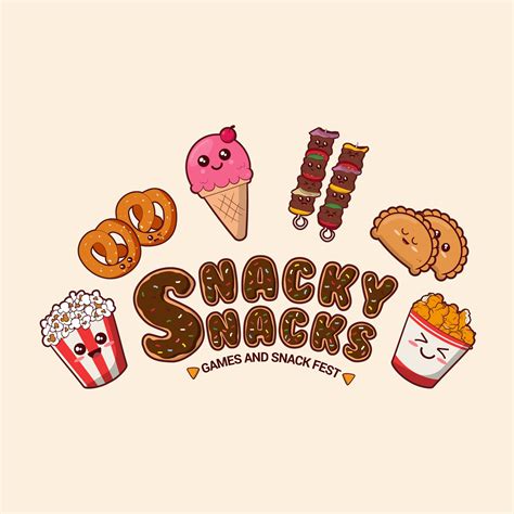 Snacky Snacks Fun And Creative Logo Design