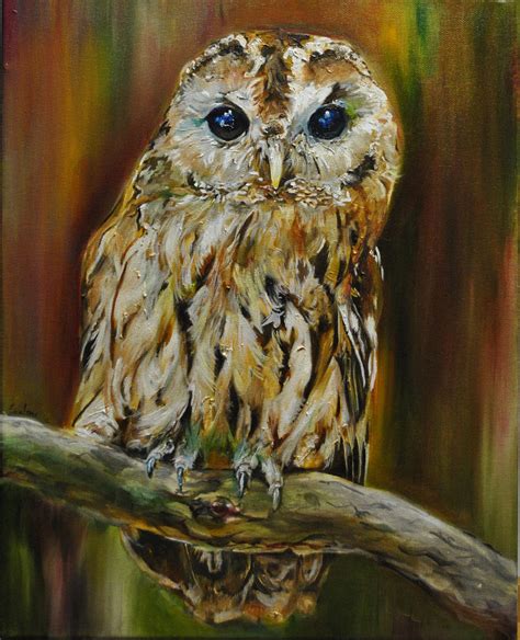 Owl Painting By Evelinevdp On Deviantart