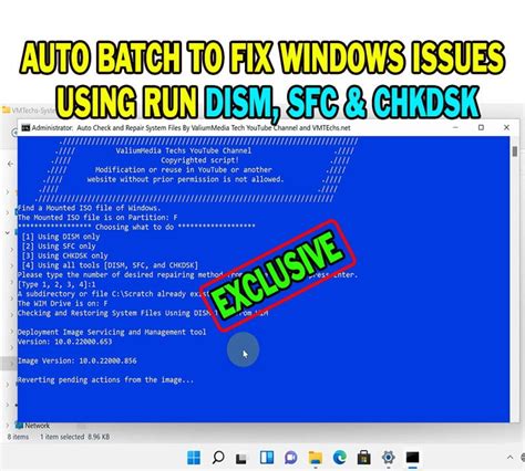 How To Fix System Files Using Sfc Dism And Chkdsk Automatic Batch File