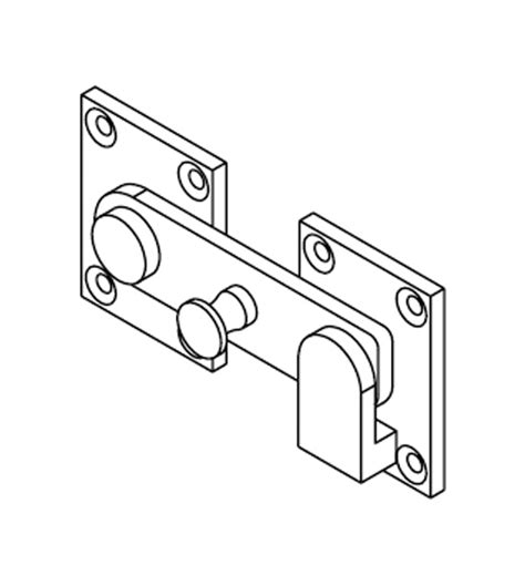 Restroom Door Throw Latch And Keeper Bommer 15000