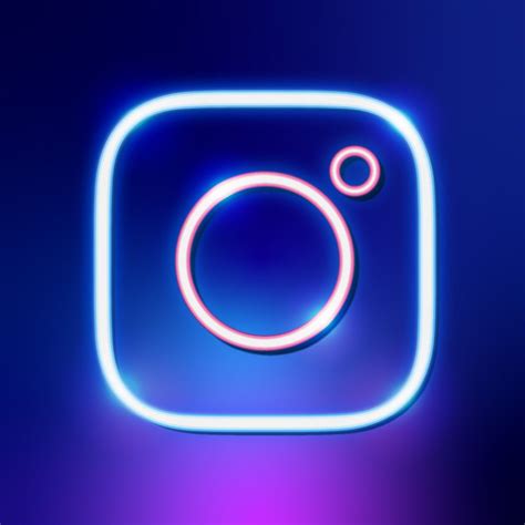 Instagram Neon Vector Icon Aestetic Illustration New Instagram Logo