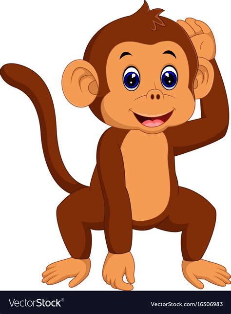 Cute Monkey Royalty Free Vector Image Vectorstock