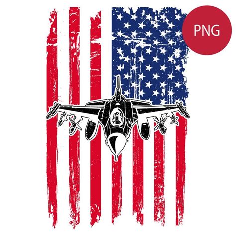 American Flag Military Jet Fighter Png Design Patriotic Etsy In 2020