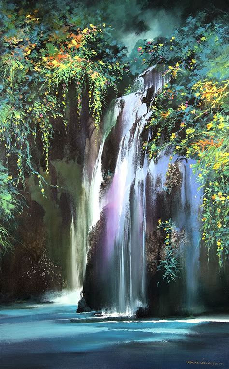 Lavender Falls Photography Inspiration Nature Waterfall Paintings