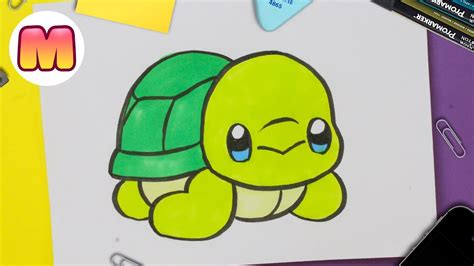 Aprende A Dibujar Una Tortuga Marina Bebé Kawaii How To Draw A Cute