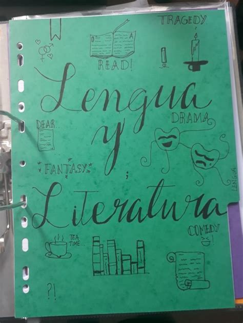 Carátula Para Lengua Y Literatura Portada De Asignaturas Ibrarisand