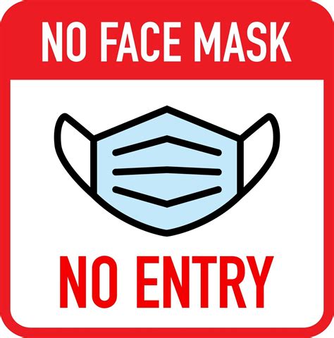 No Face Mask No Entry Sign 2114672 Vector Art At Vecteezy