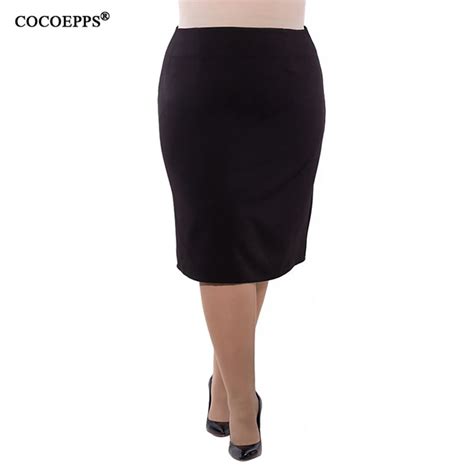 6xl 2019 Summer Women Skirt High Waist Plus Size Bodycon Pencil Female Skirt Sexy Slim Elegant