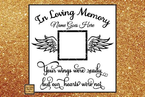 In Loving Memory Your Wings Were Ready Angel Sympathy Svg 106581