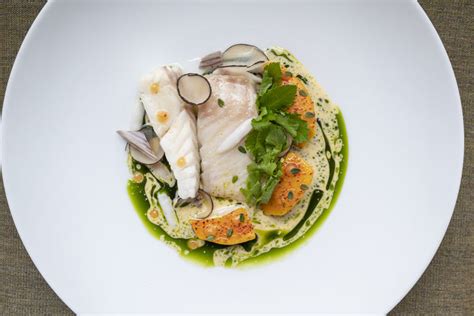 Citrus Poached Turbot With Delica Pumpkin Recipe Great British Chefs