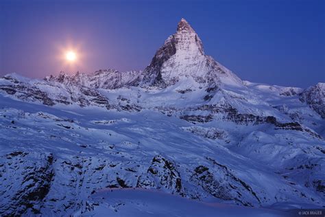Matterhorn Moonset Pennine Alps Switzerland Mountain Photography